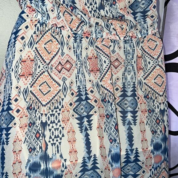 Semi sheer, southwestern, print halter style dress by Francesca’s - Picture 6 of 9